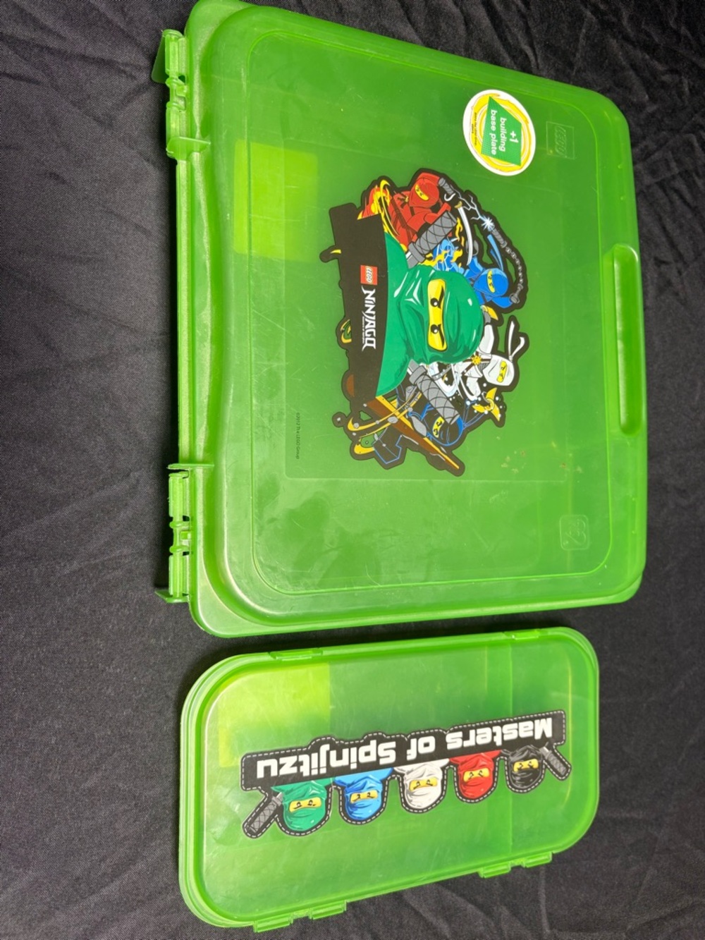 LEGO lot of 2 green Ninjago ninja storage cases
